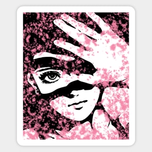 Punk Fashion Style Pink Glowing Girl Magnet